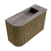 Mondiaz JOYA-DLUX 61.6cm toiletmeubel - ronding links kleur Dusk - Wastafel FAYE positie Rechts 1 kraangat kleur Oza. SW1426007