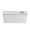 MONDIAZ TURE-DLUX Meuble toilette - 100cm - Cale - EDEN - vasque Glace - position droite - sans trou de robinet SW1103188