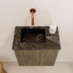 Mondiaz JOYA-DLUX Meuble de toilette 40cm - couleur Dusk - Vasque FAYE position Gauche Sans trou de robinet couleur Lava SW1423221