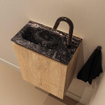 MONDIAZ TURE-DLUX Meuble toilette - 40cm - Washed Oak - EDEN - vasque Lava - position gauche - 1 trou de robinet SW1104086