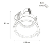 QAZQA Dept Spot encastré - 8.8x8.8x9.2 cm - dimmable - IP44 - blanc mat SW1187252
