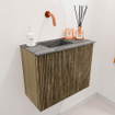 Mondiaz JOYA-DLUX 50cm toiletmeubel - kleur Dusk - Wastafel FAYE positie Links Zonder kraangat kleur Sombra. SW1426116