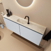 MONDIAZ TURE-DLUX 120cm toiletmeubel Clay. EDEN wastafel Ostra positie midden. Met 1 kraangat. SW1104780