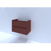 HR badmeubelen Infinity Meuble sous-lavabo - 80x44,8x55cm - 2 tiroirs - sans poignées - terra mat SW872615