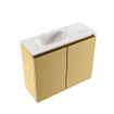 MONDIAZ TURE-DLUX Meuble WC 60 cm Oro. EDEN vasque Ostra position gauche. Avec 1 trou de robinet. SW1104965