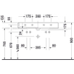 Duravit Vero lavabo rectifié avec 2 trous de robinet avec trop-plein 100x47cm incl. fixation blanc 0290118