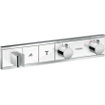 Hansgrohe RainSelect Ensemble de finition pour mitigeur thermostatique encastré de douche pour 2 fonctions avec support de douchette 45.6x90cm chrome SW157084