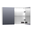 BRAUER Impress Deluxe Armoire de toilette 100x70x15cm avec éclairage LED indirect 2 portes Blanc brillant SW242129