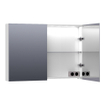Saniclass Dual Spiegelkast - 100x70x15cm - 2 links- rechtsdraaiende spiegeldeur - MDF - hoogglans wit SW242129