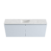 MONDIAZ TURE-DLUX Meuble toilette - 120cm - Clay - EDEN - vasque Opalo - position centrale - sans trou de robinet SW1104272