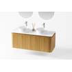 Royal Plaza Terra Meuble sous-lavabo - 120cm - 2 tiroirs - coins arrondis - sandwood (chêne clair) SW1174101