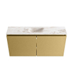 MONDIAZ TURE-DLUX Meuble toilette - 100cm - Oro - EDEN - vasque Frappe - position centrale - 1 trou de robinet SW1102900