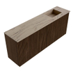 Mondiaz JOYA-DLUX 100cm meuble de salle de bains - couleur Walnut - Vasque FAYE position Droite Sans trou de robinet couleur Arena. SW1424341