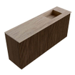 Mondiaz JOYA-DLUX 90cm meuble de salle de bains - couleur Walnut - Vasque FAYE position Droite 1 trou de robinet couleur Saba. SW1424645