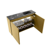 MONDIAZ TURE-DLUX Meuble toilette - 80cm - Oro - EDEN - vasque Lava - position droite - sans trou de robinet SW1105179