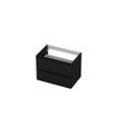 INK Wastafelonderkast - 70x45x52cm - 2 lades - greeploos - MDF lak - Zwart mat SW207382