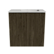 Mondiaz JOYA-DLUX 40cm toiletmeubel - kleur Shadow - Wastafel FAYE positie Rechts 1 kraangat kleur Opalo. SW1422916