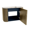 Mondiaz JOYA-DLUX 63.2cm meuble de salle de bains - arrondis gauche et droite couleur Dusk - Vasque FAYE position Milieu Sans trou de robinet couleur Nata. SW1425946