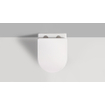 QeramiQ Dely Swirl Compact Ensemble WC suspendu - chasse profonde - rimless - abattant 25 mm - blanc brillant SW1480048