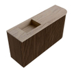 Mondiaz JOYA-DLUX 81.6cm toiletmeubel - ronding rechts kleur Walnut - Wastafel FAYE positie Links 1 kraangat kleur Saba. SW1424660