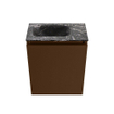 MONDIAZ TURE-DLUX Meuble WC 40 cm Rust. EDEN lavabo Lava position gauche. Avec 1 trou de robinet. SW1104023