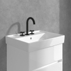 Villeroy & Boch Loop & Friends Robinet de lavabo à trois trous - noir mat SW974349