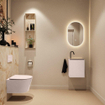 MONDIAZ TURE-DLUX Meuble toilette - 40cm - Rosee - EDEN - vasque Frappe - position droite - 1 trou de robinet SW1102957