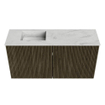 Mondiaz JOYA-DLUX 80cm toiletmeubel - kleur Shadow - Wastafel FAYE positie Links Zonder kraangat kleur Opalo. SW1422911