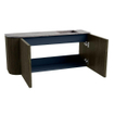 Mondiaz JOYA-DLUX Meuble de salle de bains 91,6cm - arrondi gauche couleur Shadow - Vasque FAYE position Droite Sans trou de robinet couleur Sombra. SW1425221