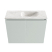 MONDIAZ TURE-DLUX Meuble toilette - 60cm - Greey - EDEN - vasque Ostra - position droite - sans trou de robinet SW1104835