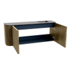 Mondiaz JOYA-DLUX 101.6cm meuble de toilette - arrondi gauche couleur Dusk - Vasque FAYE position Droite 1 trou de robinet couleur Oza. SW1426013