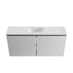 MONDIAZ TURE-DLUX Meuble toilette - 100cm - Plata - EDEN - vasque Opalo - position centrale - sans trou de robinet SW1104479