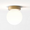 Astro Tacoma Surface Wandlamp/Plafondlamp - 230V - IP44 - bol - geribbeld - helder glas - messing (goud) SW1566152