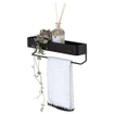 Sealskin Brix Étagère murale avec porte-serviettes 35 cm Métal Noir SW196168