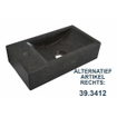 Wiesbaden Raw lave-mains gauche 40x22x10 cm pierre dure adoucie SW72930