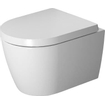 Duravit Me by starck Set WC suspendu compact abattant softclose blanc brillant et ensemble lave-mains blanc 40x22cm robinet de lave-mains et siphon chrome inclus SW663304
