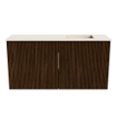Mondiaz JOYA-DLUX Meuble de salle de bains 80cm - couleur Walnut - Vasque FAYE position Droite Sans trou de robinet couleur Meli. SW1424409