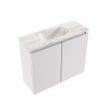 MONDIAZ TURE-DLUX Meuble toilette - 60cm - Cale - EDEN - vasque Frappe - position centrale - sans trou de robinet SW1102683