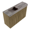 Mondiaz JOYA-DLUX Meuble de salle de bains 71,6cm - arrondi droit couleur Dusk - Vasque FAYE position Gauche 1 trou de robinet couleur Oza. SW1426004
