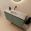 MONDIAZ TURE-DLUX 80cm toiletmeubel Army. EDEN wastafel Glace positie midden. Zonder kraangat. SW1103170