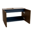 Mondiaz JOYA-DLUX 70cm meuble de toilette - couleur Walnut - Vasque FAYE position Gauche Sans trou de robinet couleur Saba. SW1424643