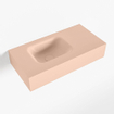 Mondiaz LEX Lavabo fontaine - 60x30x12cm - vasque gauche - sans trous de robinet - solid surface - Rosee SW1026105