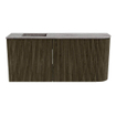 Mondiaz JOYA-DLUX 91.6cm meuble de toilette - arrondi droit couleur Shadow - Vasque FAYE position Gauche 1 trou de robinet couleur Oza SW1425065