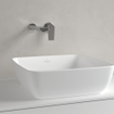 Villeroy & Boch Artis vasque à poser - carrée 41x41x12,5cm - Ceramic+ sans trou de robinet sans trop-plein stone white SW209531