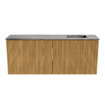 Mondiaz JOYA-DLUX 100cm toiletmeubel - kleur Oak - Wastafel FAYE positie Rechts 1 kraangat kleur Sombra. SW1424272