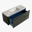 Mondiaz CIRO-DLUX Badkamermeubelset - 120x45x50cm - Solid surface wastafel Glace - 1 wasbak Midden - 1 kraangat - 2 lades - Shadow SW1532209