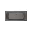 Xenz Robijn Duobad - 180x80x48 - afvoer Midden - acryl - antraciet SW378304