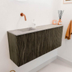 Mondiaz JOYA-DLUX 101.6cm toiletmeubel - ronding rechts kleur Shadow - Wastafel FAYE positie Links Zonder kraangat kleur Glace. SW1422802
