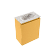 MONDIAZ TURE-DLUX meuble WC 40 cm Ocher. EDEN lavabo Glace position milieu. Sans trou de robinet. SW1103394