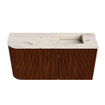 Mondiaz JOYA-DLUX 81.6cm toiletmeubel - ronding links kleur Ruby - Wastafel FAYE positie Rechts Zonder kraangat kleur Nata. SW1425465